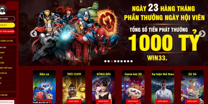 Thông tin tổng quan về hệ thống giải trí 33WIN mới nhất